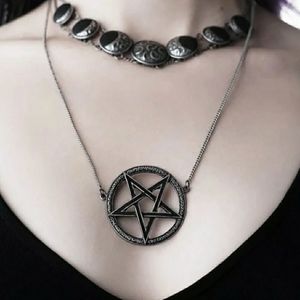 Rare, Killstar Pentagram Moon Phases Necklace